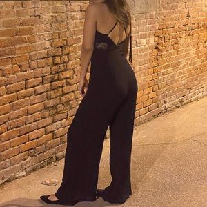 Black v neck Jumpsuit